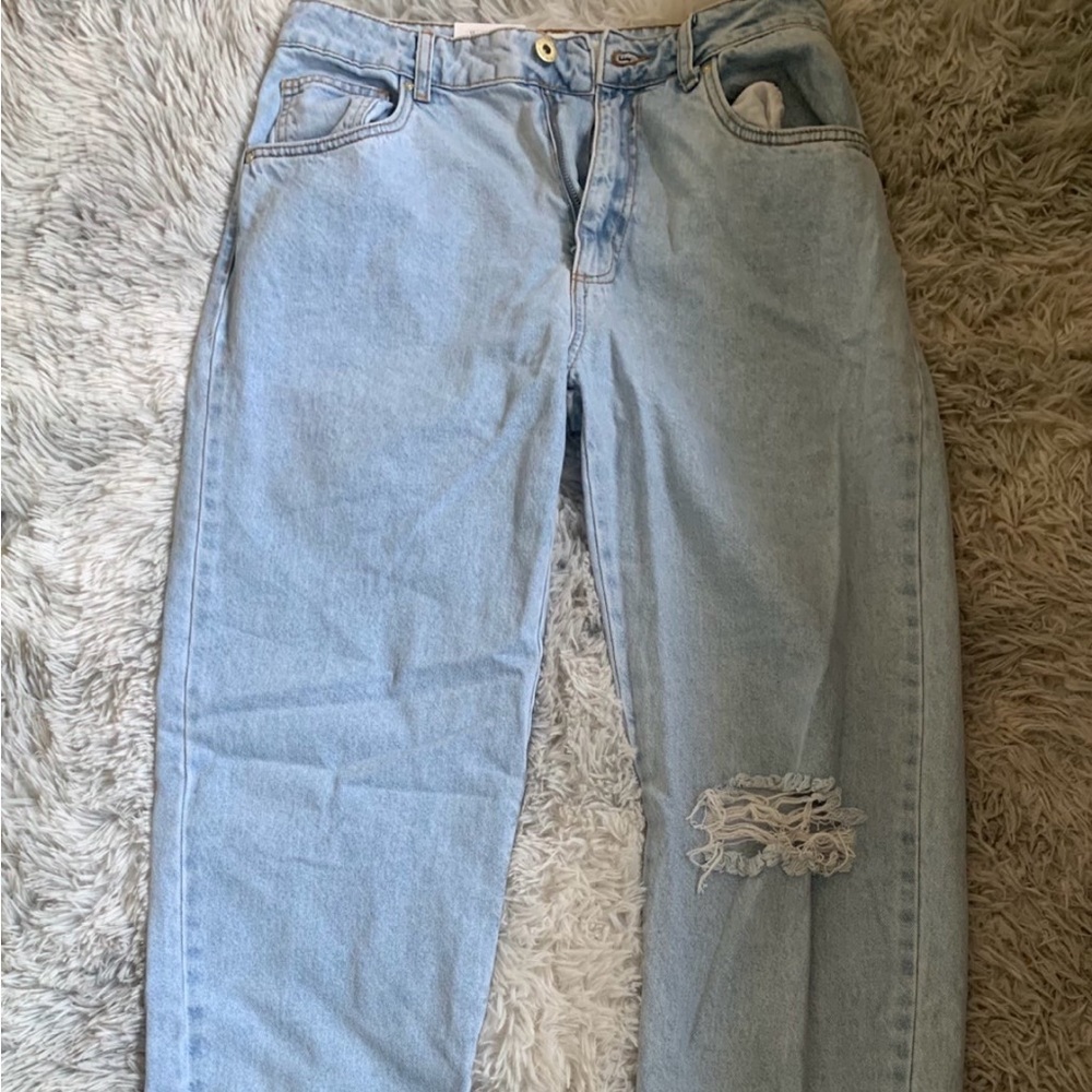 Cotton on blue jeans